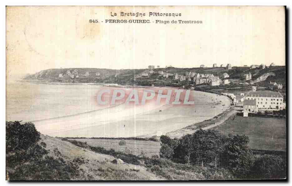 Plage de Trestraou — Perros-Guirec — Collection de Warren, St Brice