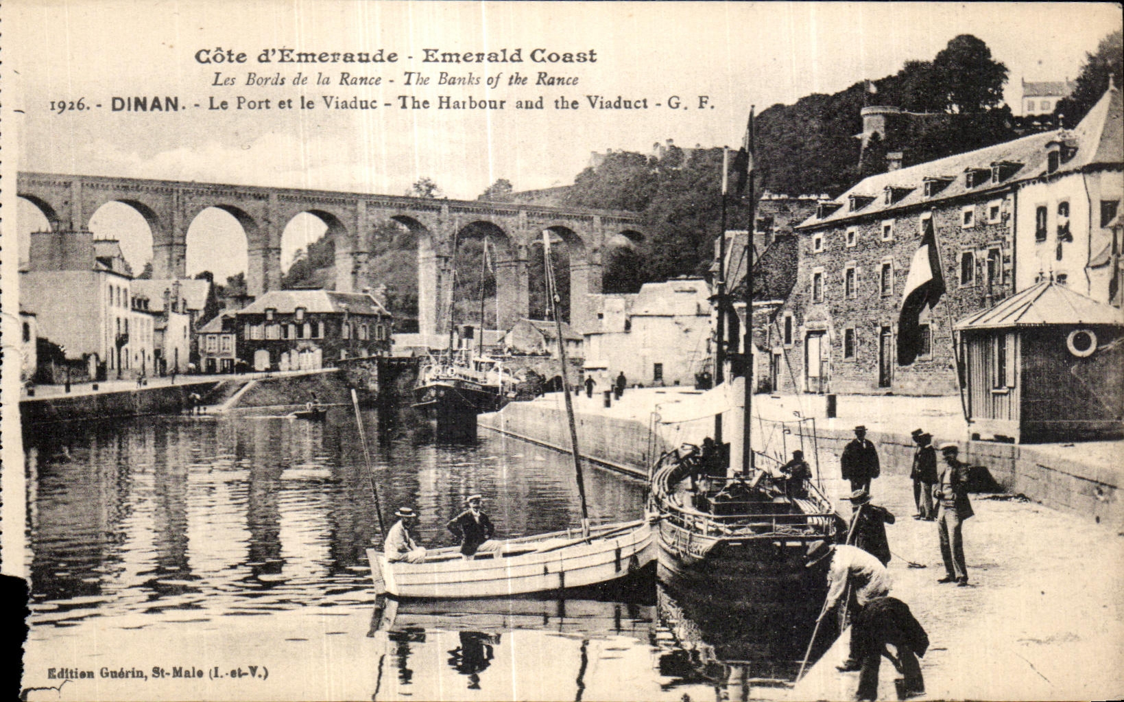 Dinan - Der Hafen und der Viadukt - G. F. - Edition Guérin, St-Male (Ille-et-Vilaine)