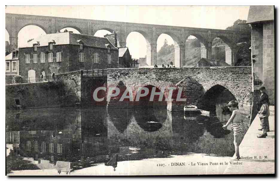 Dinan - Le Vieux Pont et le Viaduc — Collection H. L. M. — n° 1107