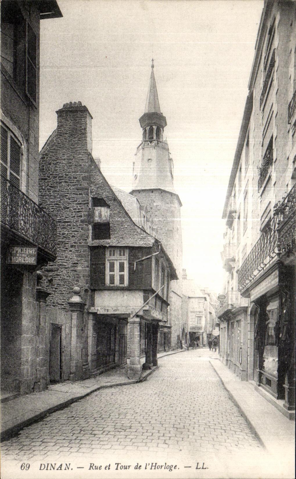 Dinan — Rue et Tour de l'Horloge — LL.
