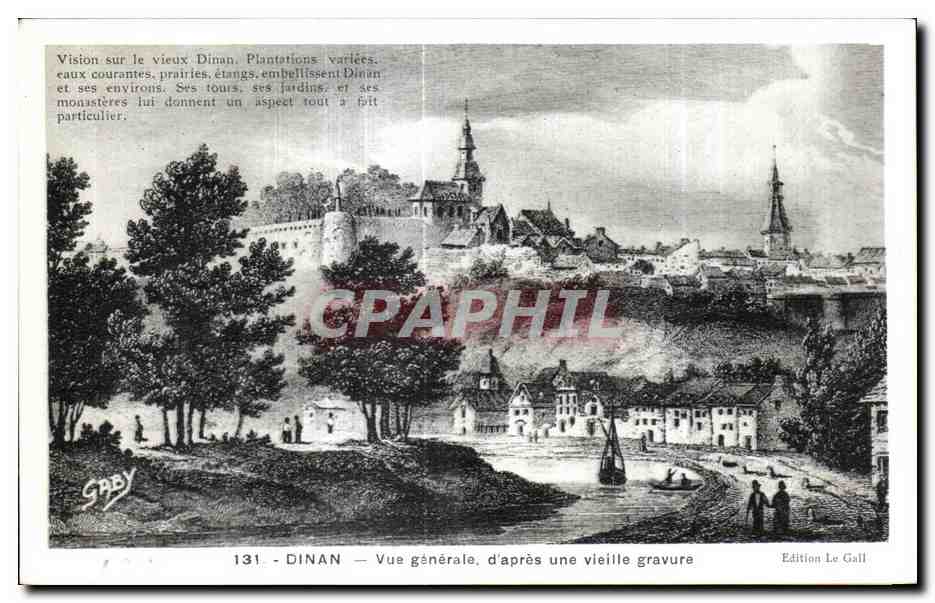 CPA Dinan Vue Generale d apres une vieille Gravure