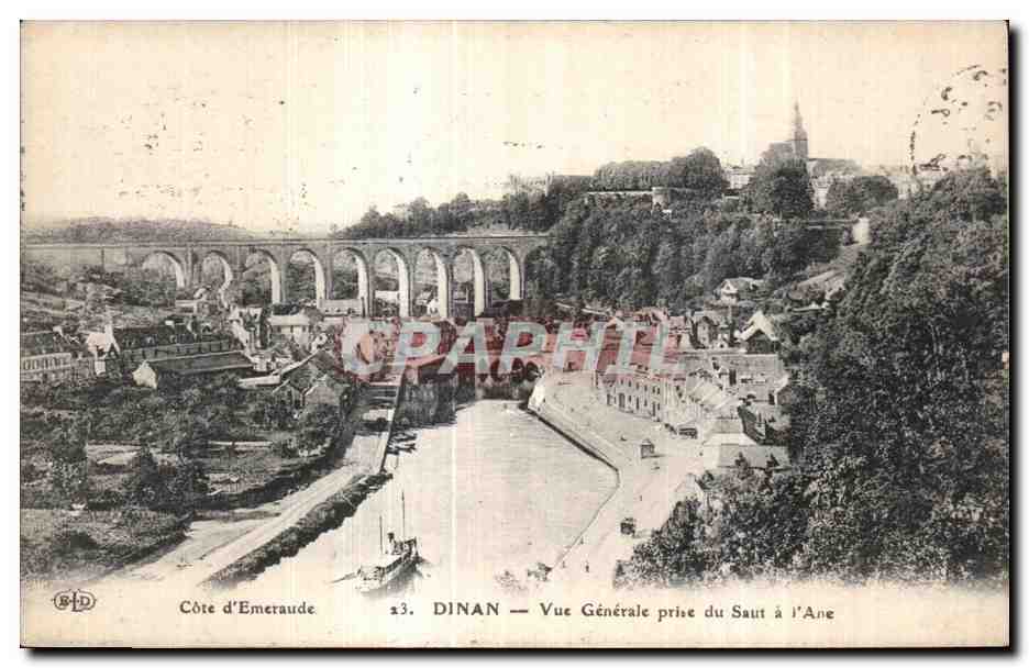 CPA Cote d Emeraude Dinan Vue Generale prise du Saut a l Ane