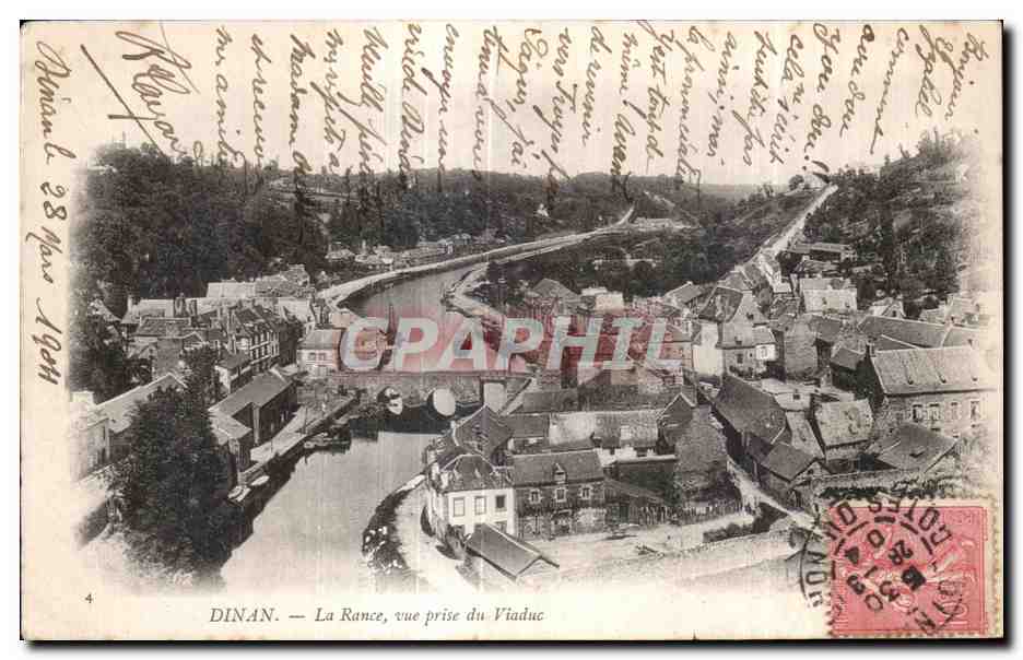 CPA Dinan La Rance vue Prise du Viaduc