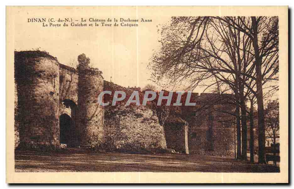 CPA Dinan Le Chateau de la Duchesse Anne La Porte du Gulchet et la Tour de Coequen