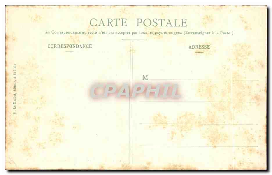 Dinan - L'Église St-Sauveur - Le Portail — H. Le Maillot, éditeur, n° 1124 — Achterkant
