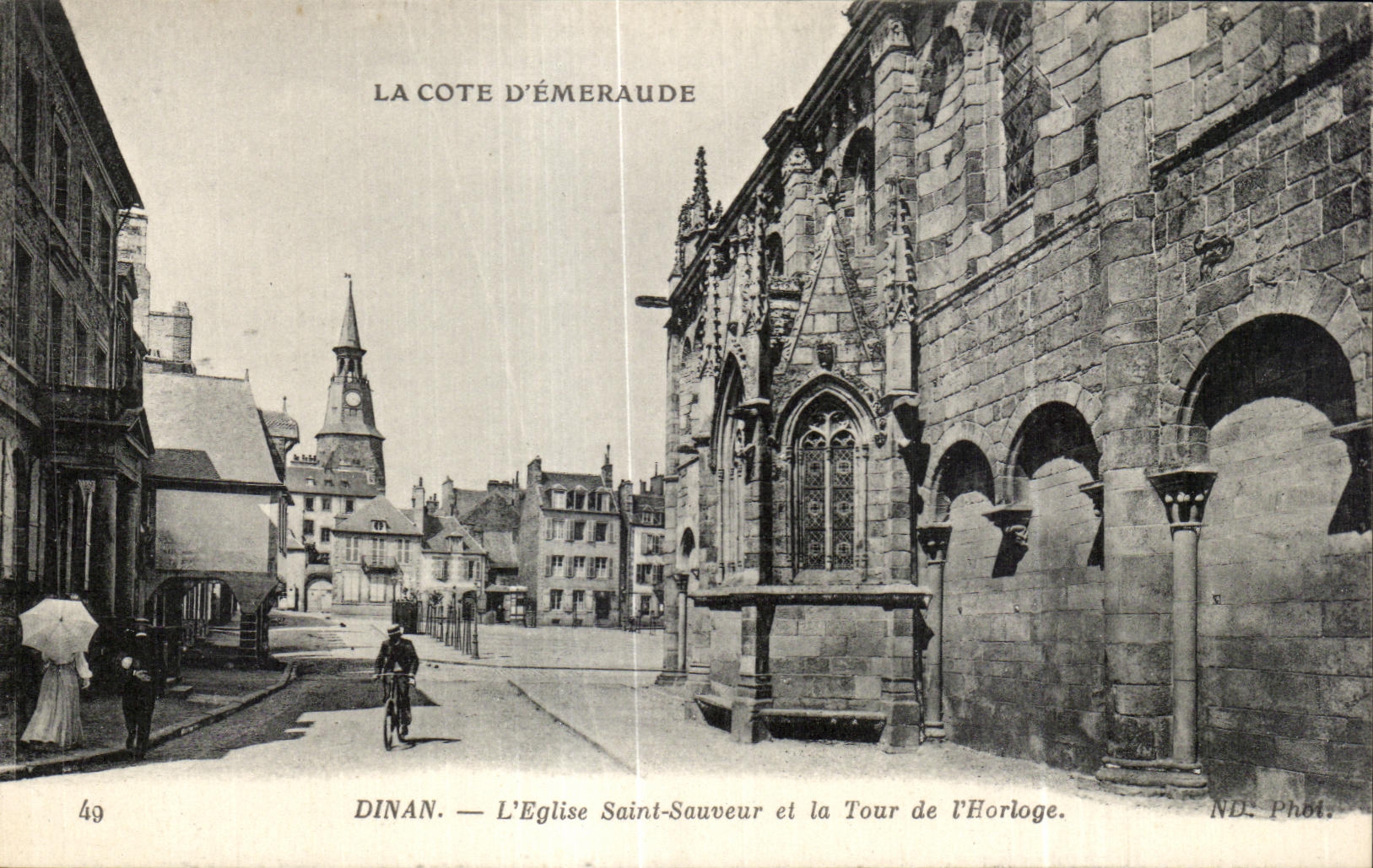 Dinan — Die Kirche Saint-Sauveur und die Uhrturm — ND. Phot.