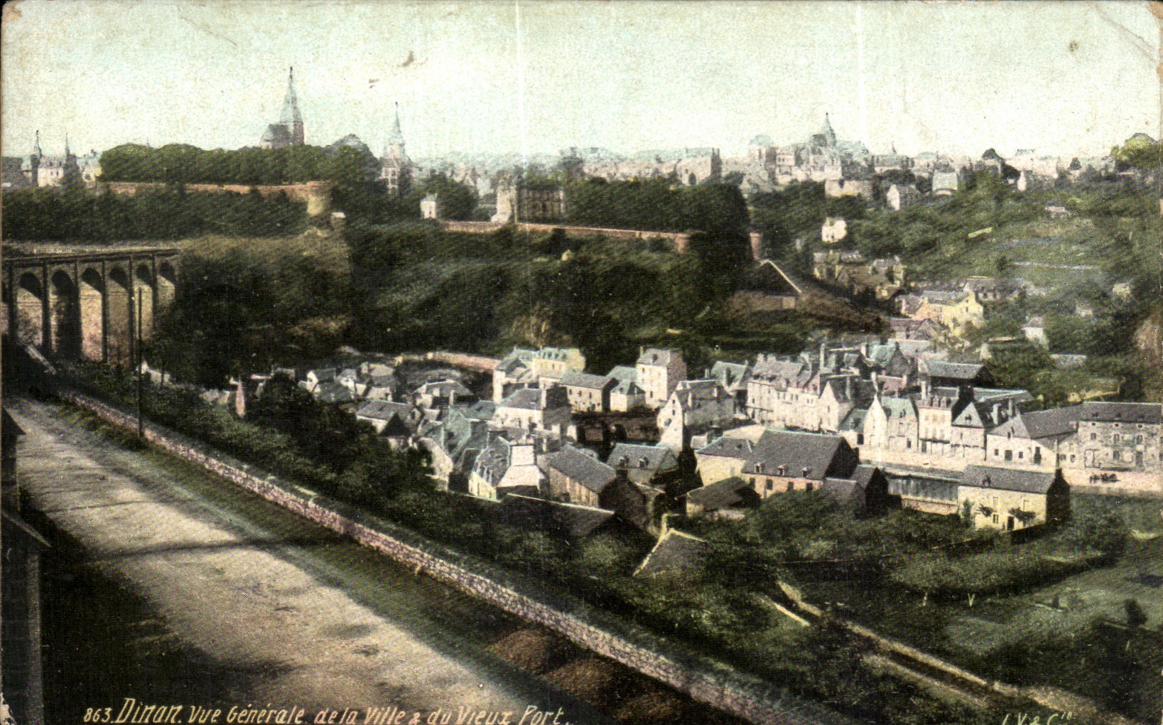 Dinant — Vue générale de la ville & du Vieux Port — L.V.Z. Ch