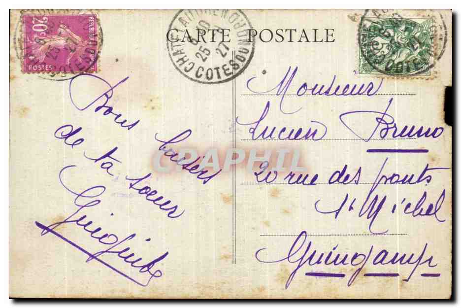 Préventorium de St-Laurent (près St-Brieuc) — La classe en plein air - Garçons — Delattre & Guingamp — Achterkant