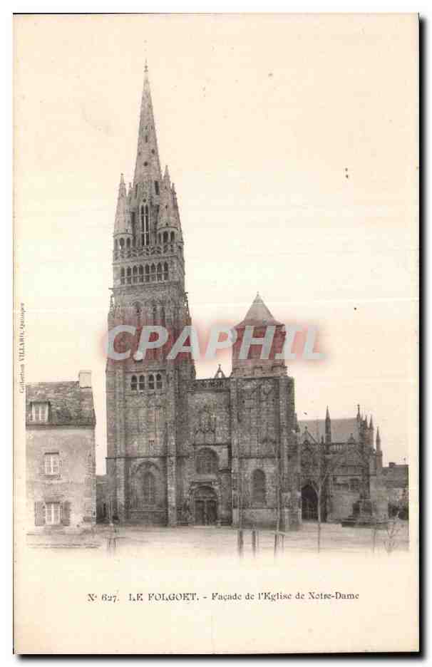 CPA Le Folgoet Facade de I Eglise de Notre Dame