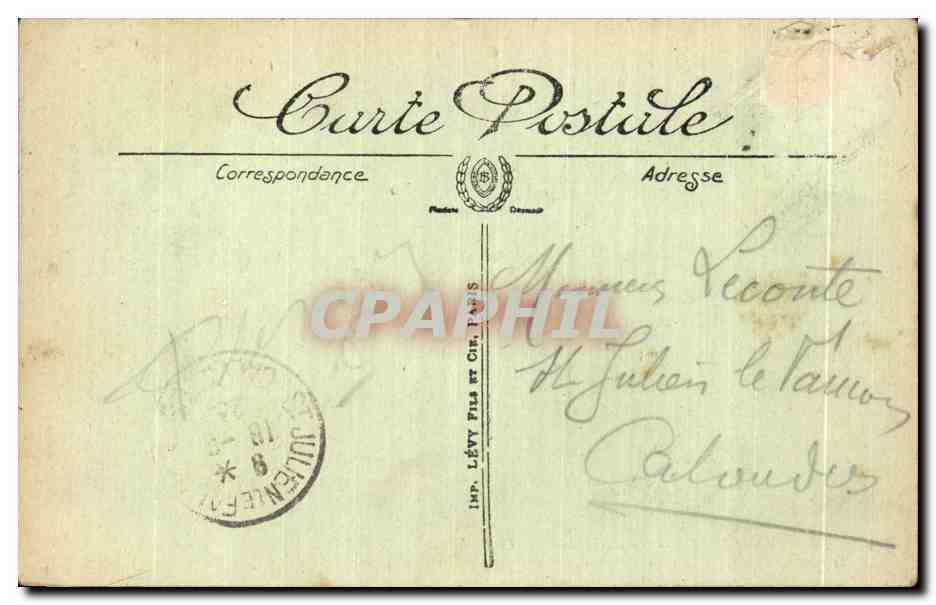 CPA Penmarck Saint Guenole Le Rocher de la Croix ou le — Rückseite