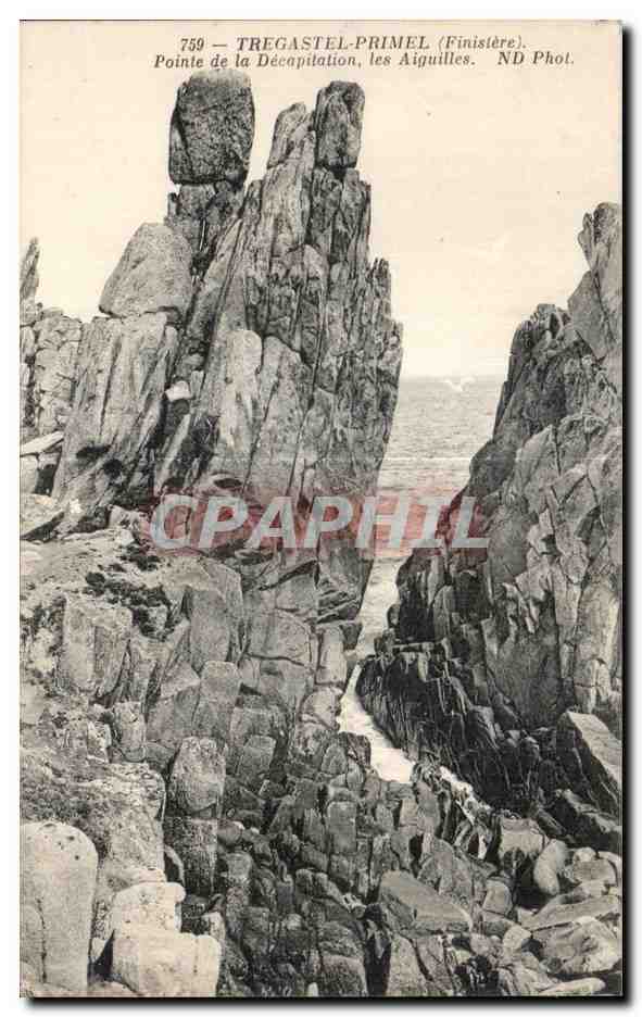 Pointe de la Décapitation, les Aiguilles — Tregastel-Primel (Finistère) — ND Phot.