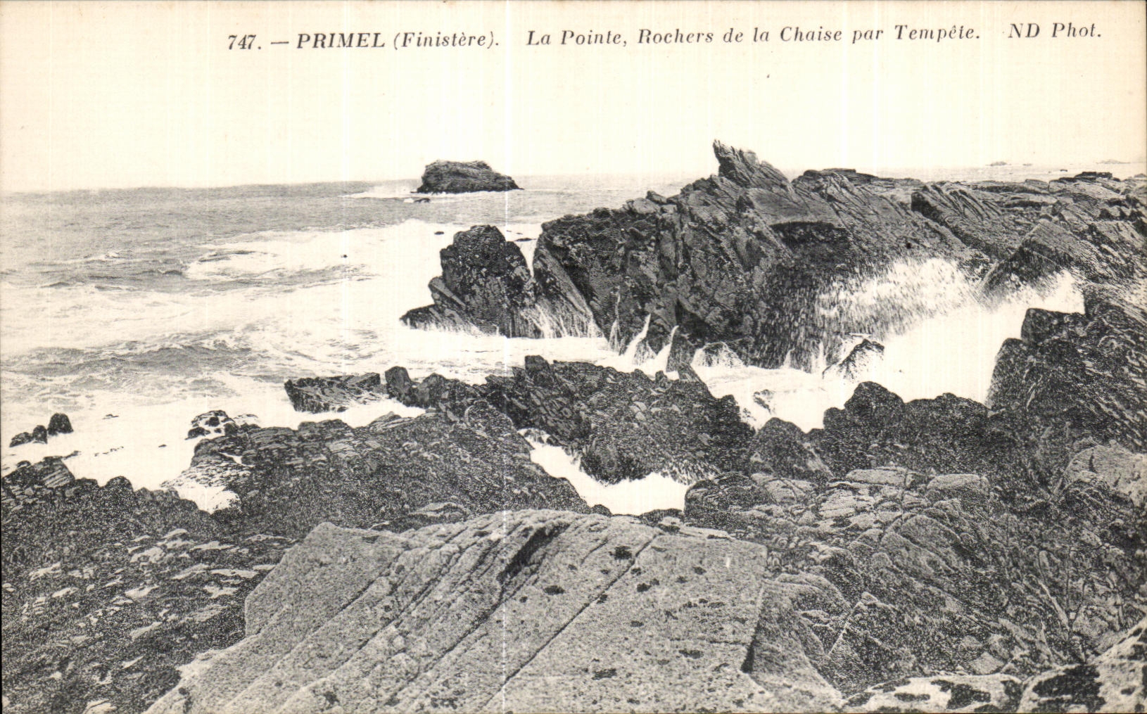 Primel (Finistère) — La Pointe, Rochers de la Chaise par Tempête — ND Phot.