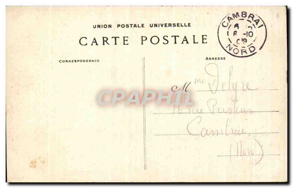 CPA La Pointe du Raz Le Raz de Sein Les Recifs — Rückseite