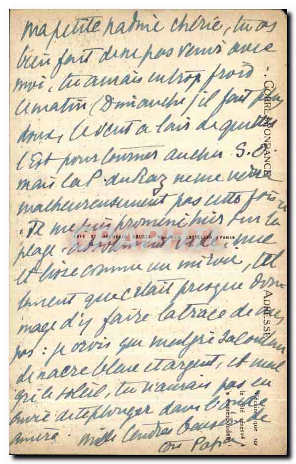 CPA La Pointe Du Raz Boe an Anaon La Baie des Trepasses Enfants — Rückseite