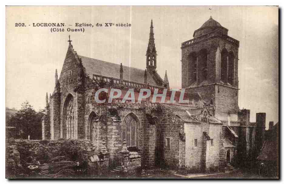 CPA Locronan Eglise du XV siecle (Cote Ouest)