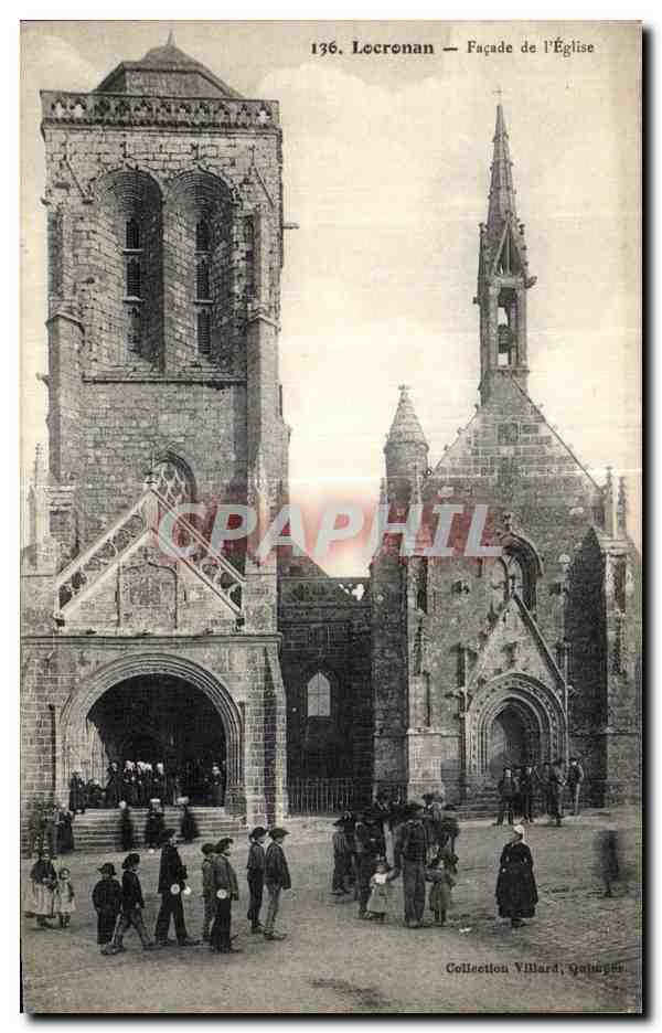 CPA Locronan Facade de I Eglise