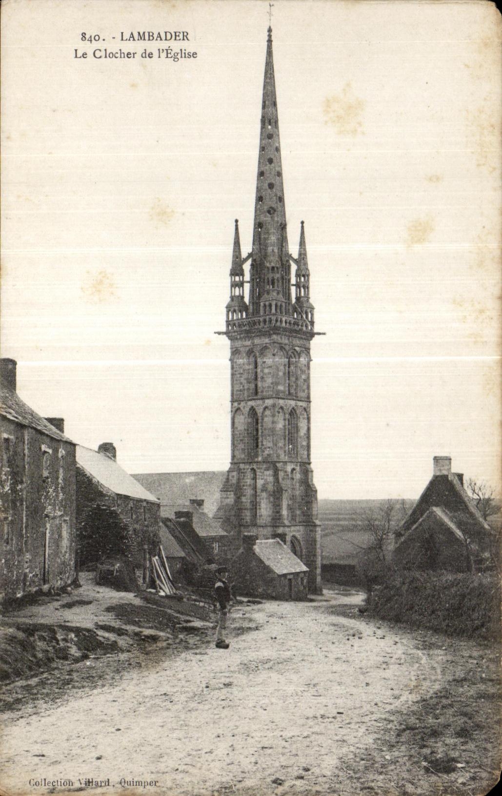 CPA Lambader Le Clocher de I Eglise
