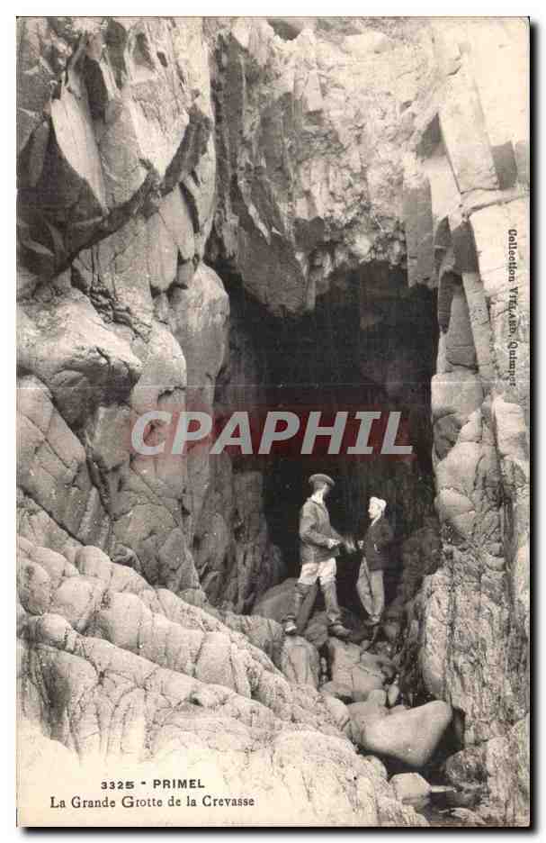CPA Primel La Grande Grotte de la Crevasse
