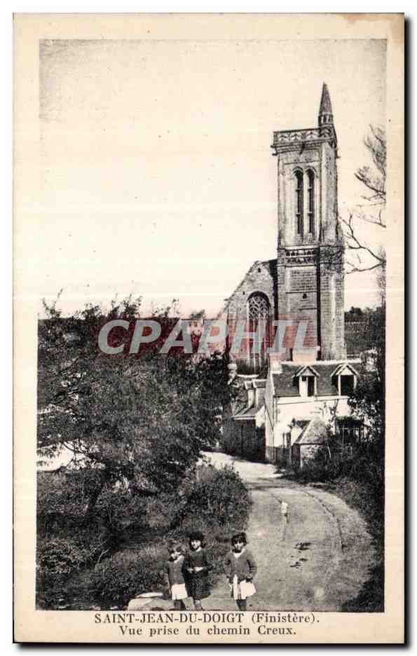 CPA Saint Jean Du Doigt (Finistere) Vue prise du chemin Creux Enfants