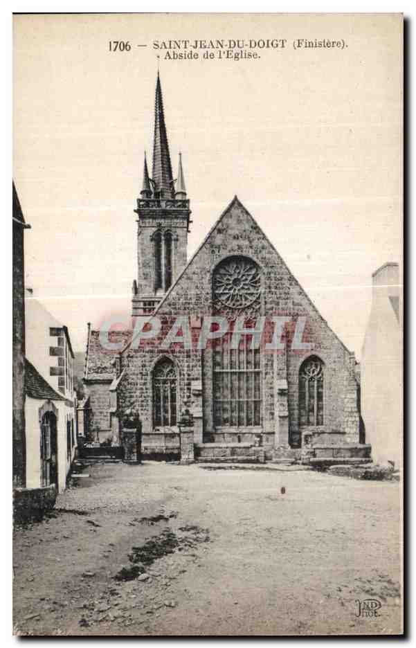 CPA Saint Jean Du Doigt (Finistere) Abside de I Eglise