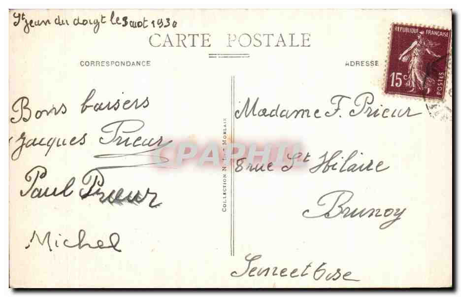 CPA St Jean du Doigt (Finistere) Abside de I Eglise — Rückseite