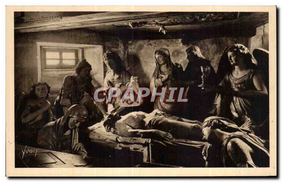 CPA Bretagne St Thegonnec (Finistere) L Eglise Le Sepulcre christ