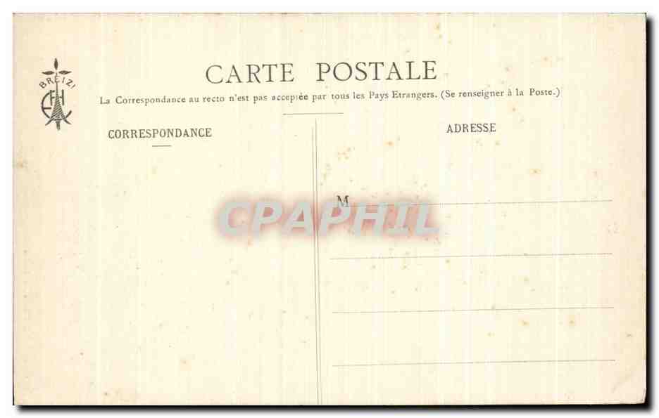 CPA Ste Marie du Menez Hom Clocher et Arc de Triomphe — Rückseite