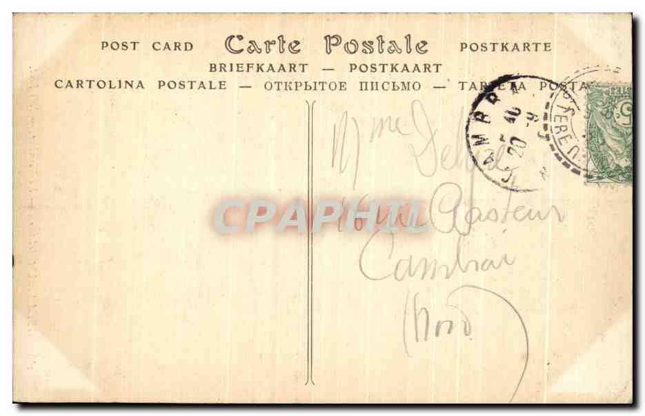 CPA Guimiliau (Finistere) La Banniere — Rückseite