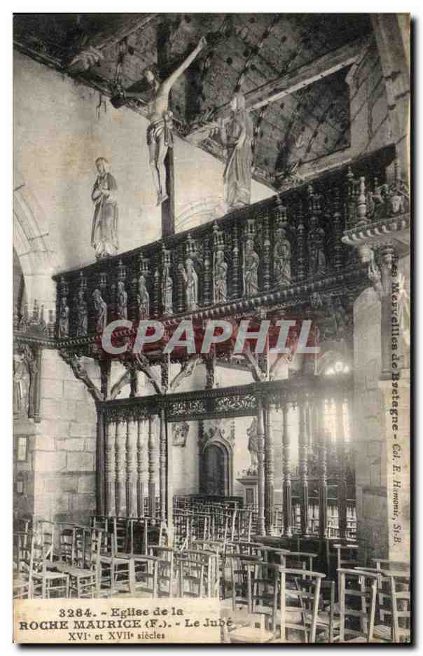 CPA Eglise de la Roche Maurice Le jube