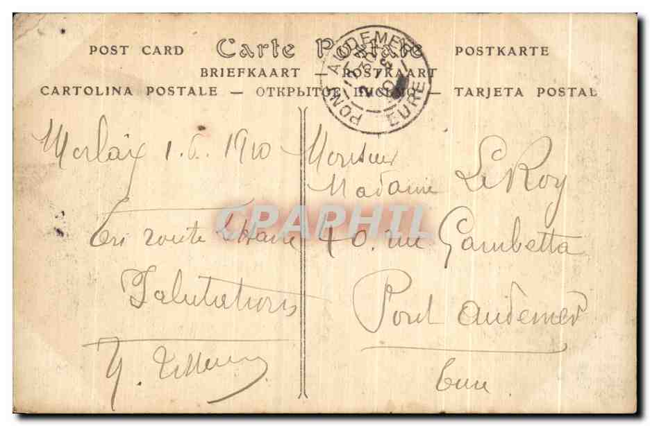 CPA Morlaix La place Cornic et le viaduc cote de Leon — Rückseite