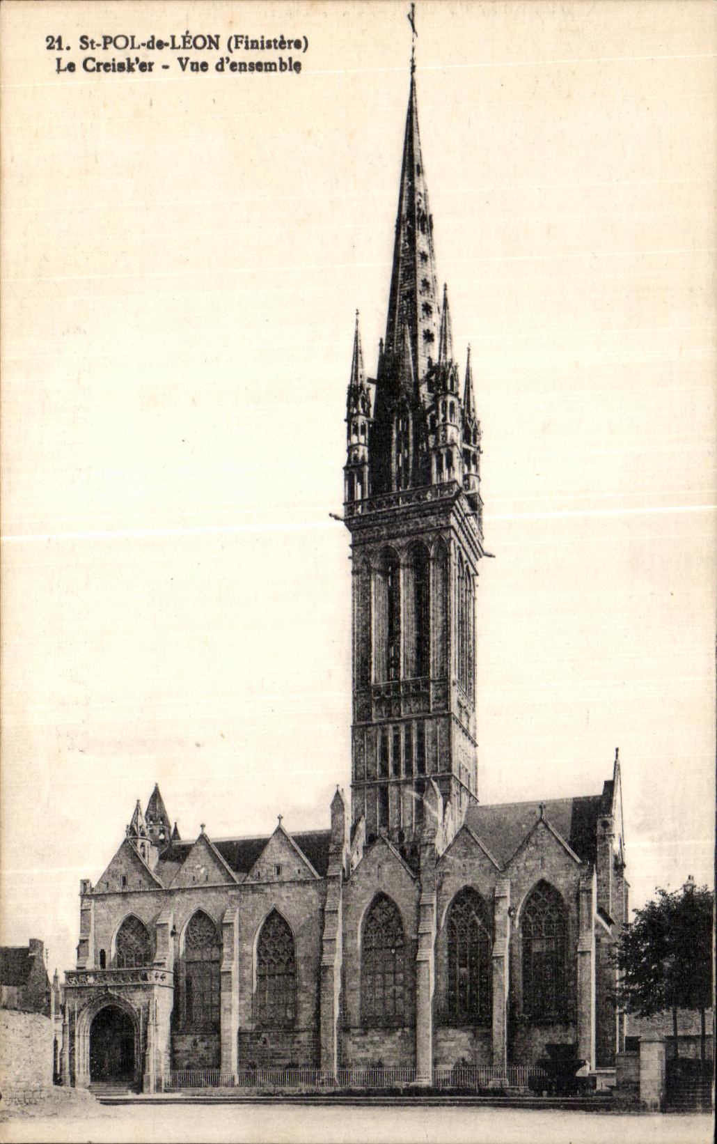 CPA St Pol de Leon (Finistere) Le Creisk er Vue d ensemble