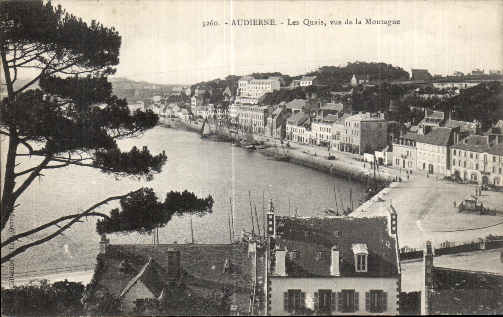 CPA Audierne Les Quais vus de la Montagne