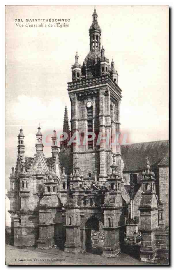 CPA Saint Thegonnec Vue d ensemble de I Eglise