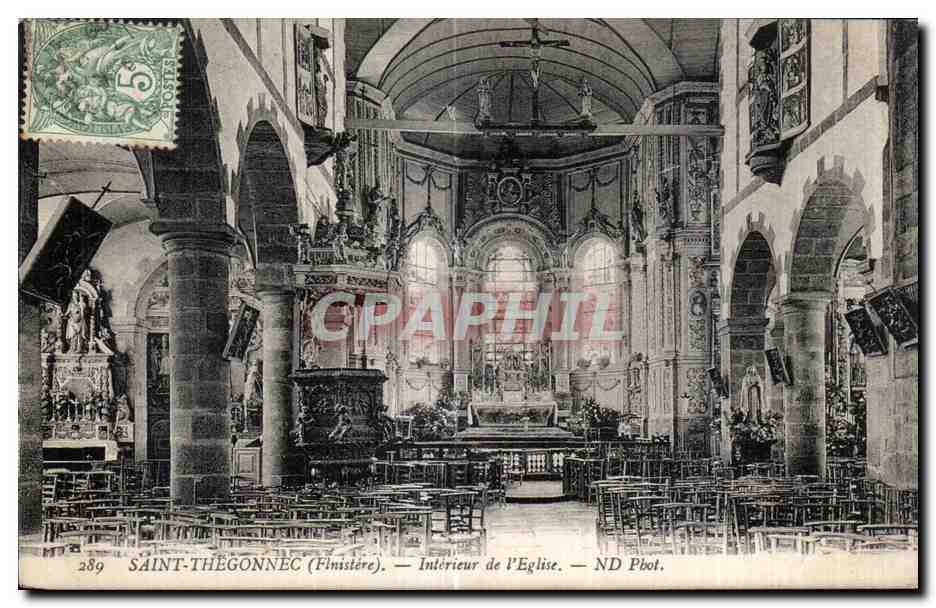 CPA Saint Thegonnec (Finistere) Interieur de I Eglise