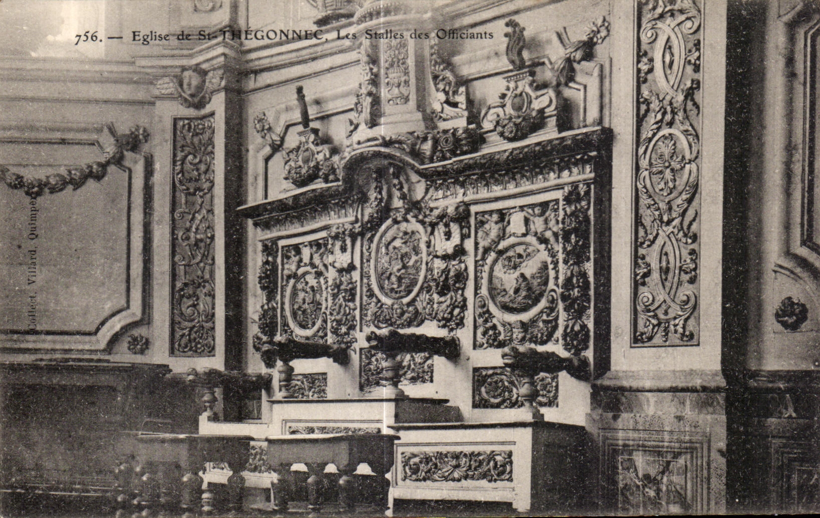 CPA Eglise de St Thegonnec Les stalles des officiants