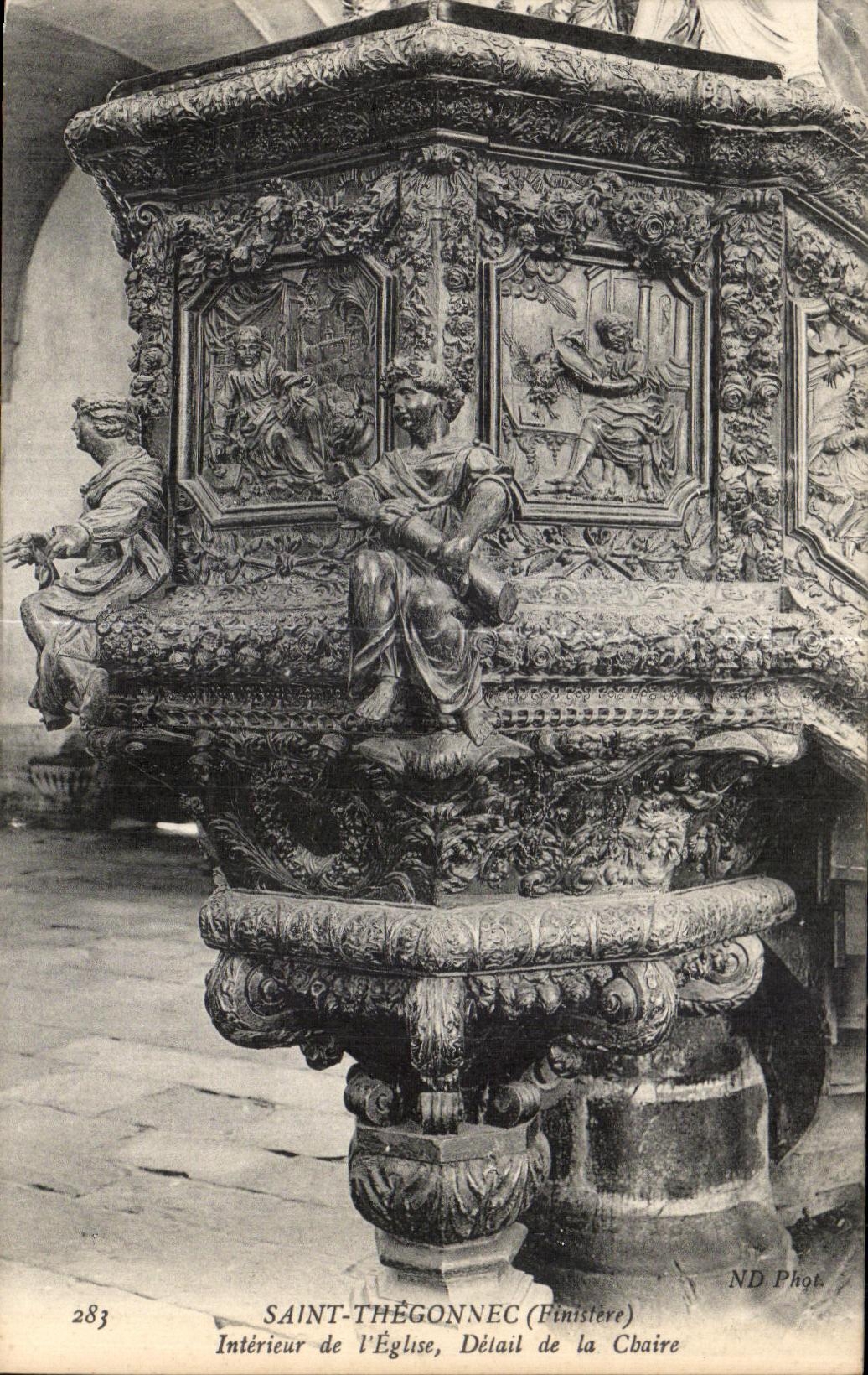 CPA Saint Thegonnec (Finistere) Interieur de L Eglise Delail de la Cbaire