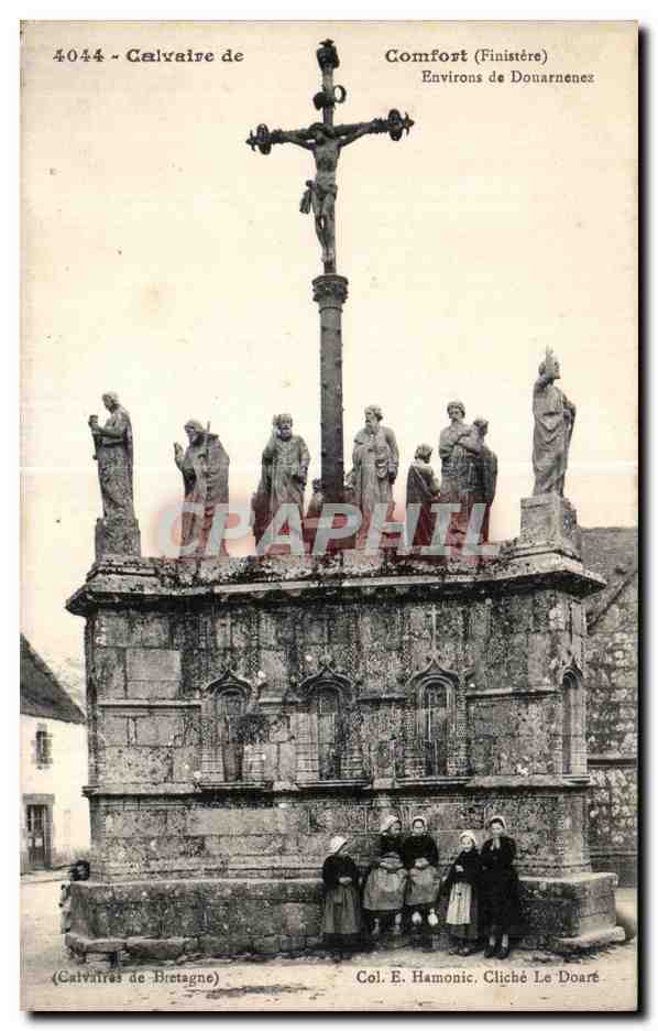 CPA Calvaire de Comfort Environs de Douarnenez Enfants Folklore 