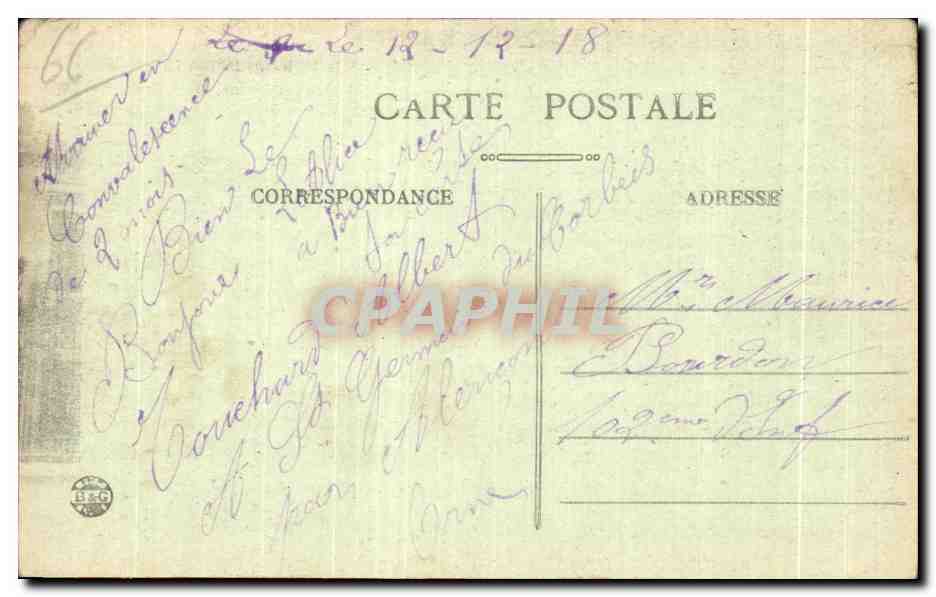CPA Amelie les Bains La Mairie — Rückseite