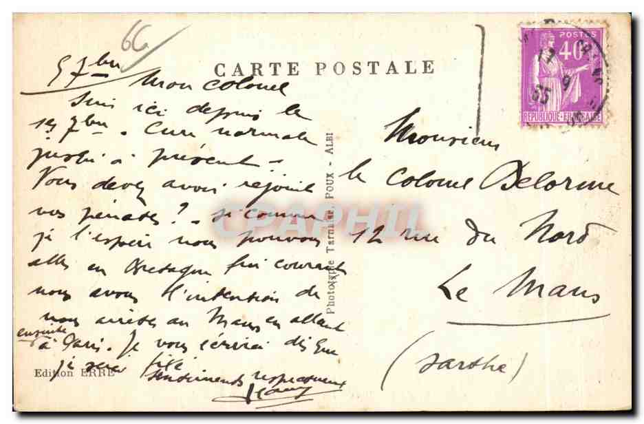 CPA Amelie les Bains Nouveau et vieux Palalda — Rückseite