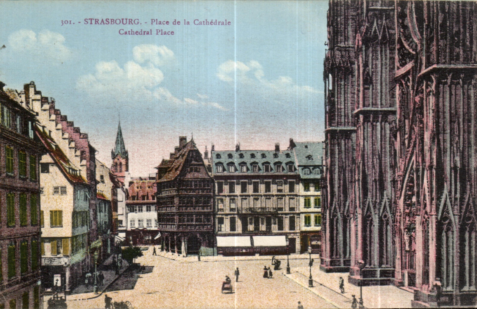 CPA Strasbourg Place de la Cathedrale Cathedral Place