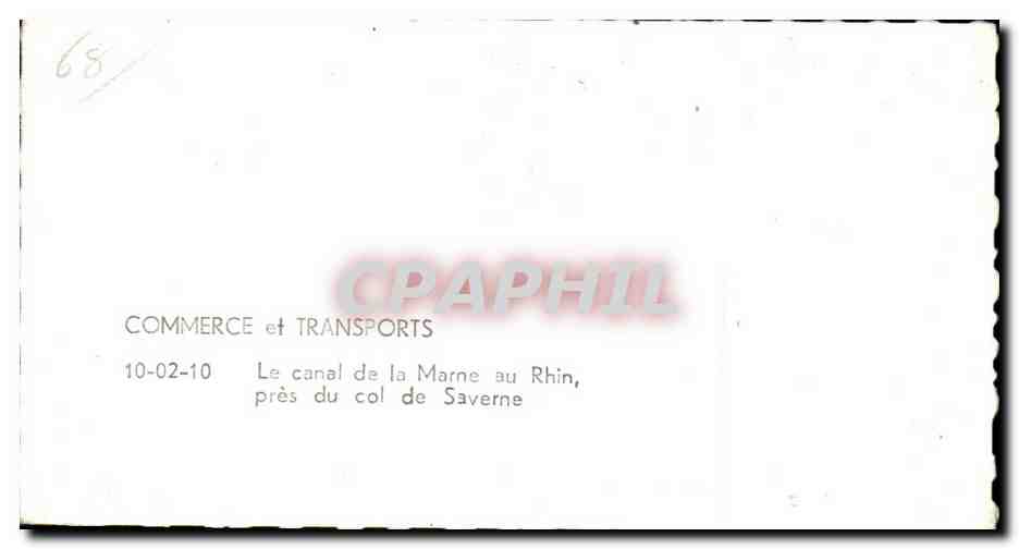 Lapie — Vue aérienne du canal de la Marne au Rhin près du col de Saverne — éditeur LAPIE — Rückseite