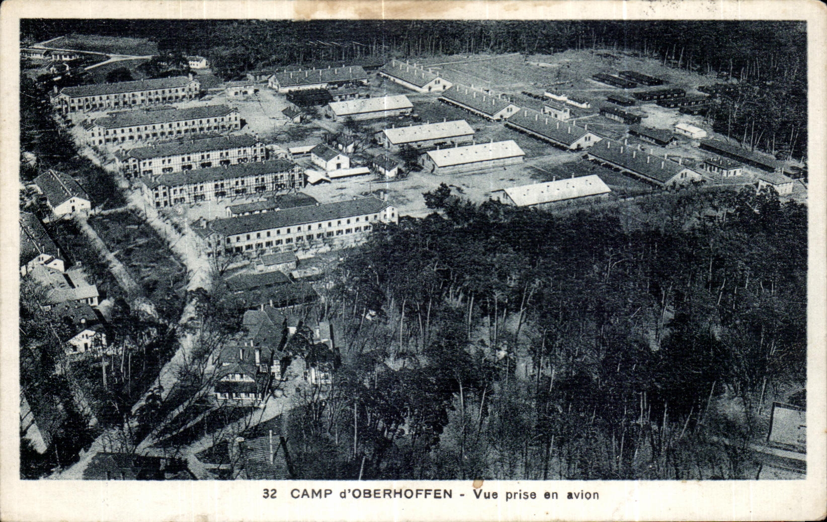 Camp d'Oberhoffen — Vue prise en avion — Édition Krebs, Bazeilles