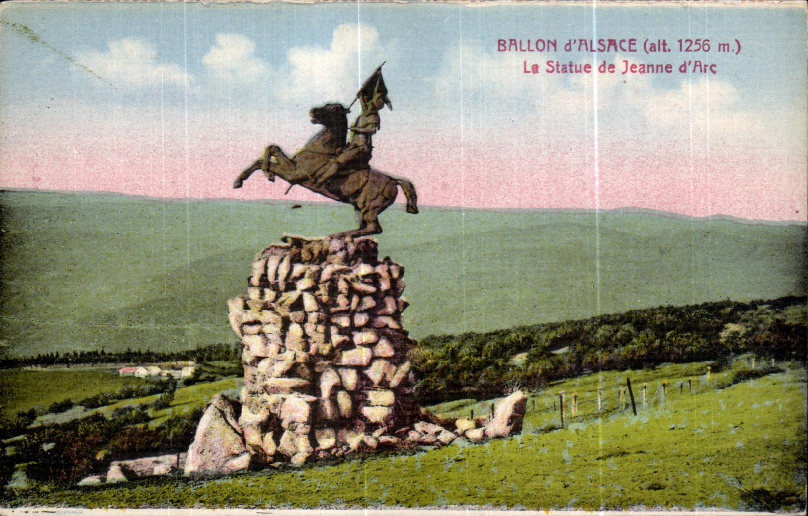 Ballon d'Alsace (alt. 1256 m.) — La Statue de Jeanne d'Arc — Cartes 'La Cigogne', Strasbourg