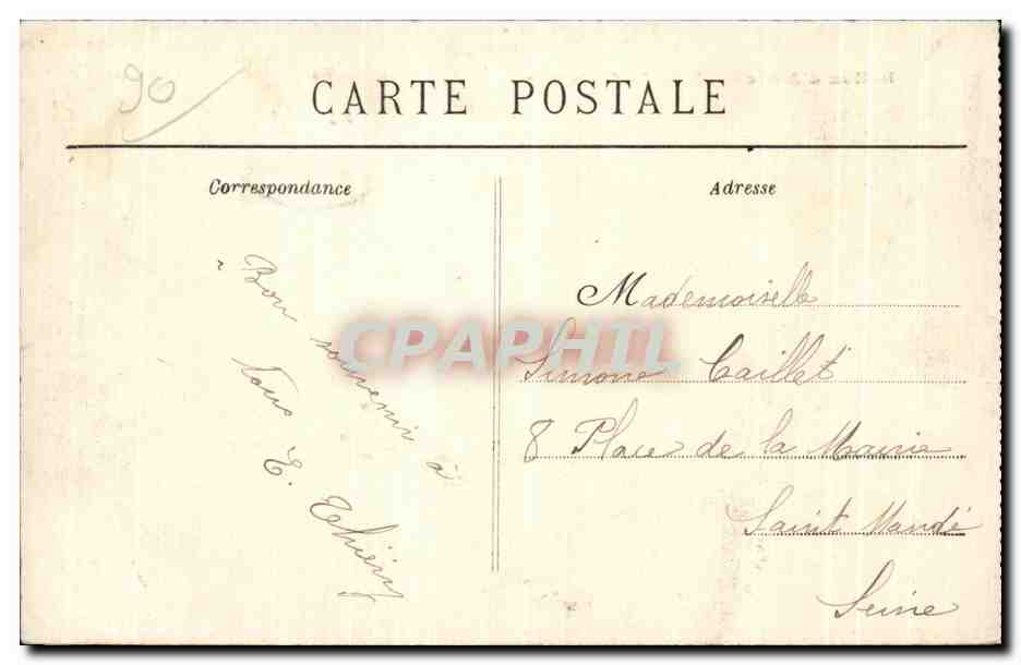 CPA Ballon d Alsace Vallee des Charbonniers — Rückseite