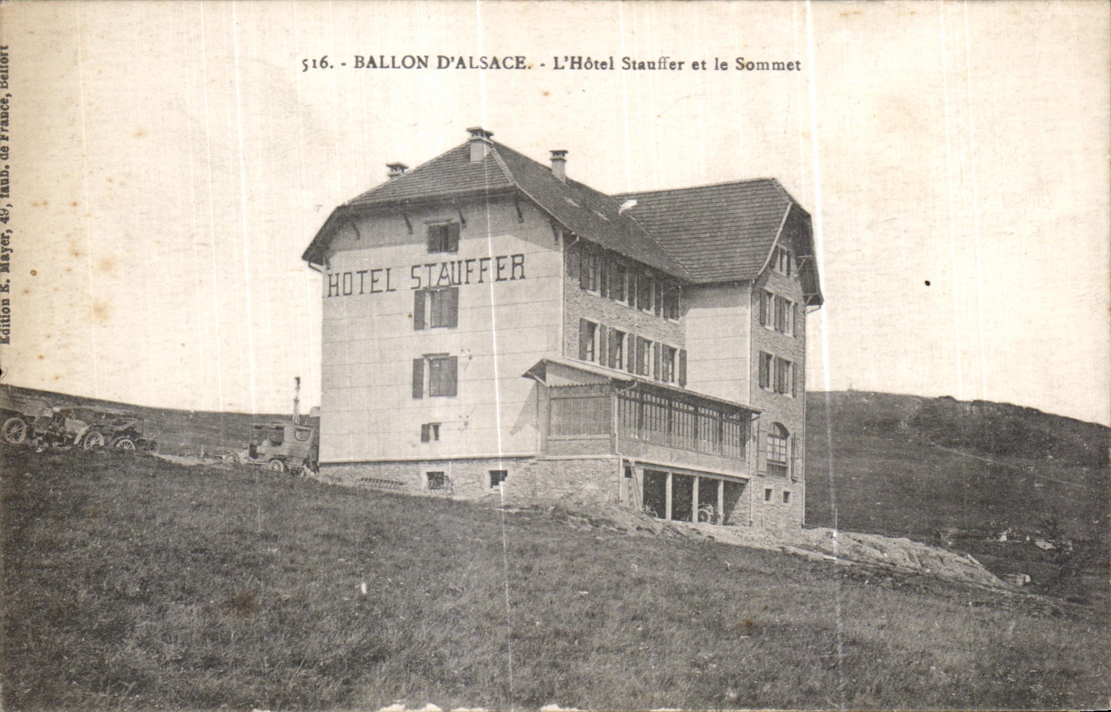 CPA Ballon D Alsace L Hotel Stauffer et le Sommet