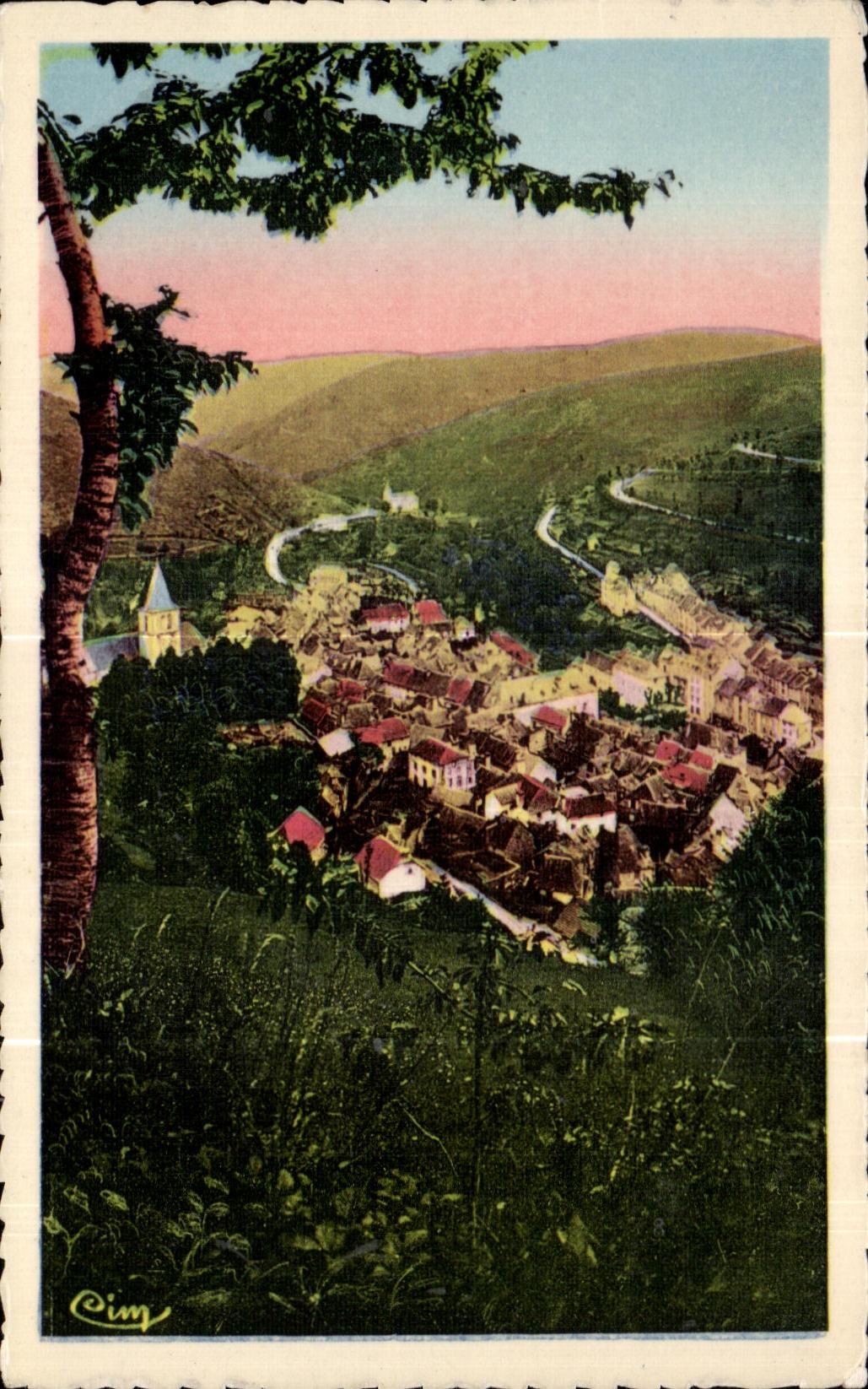 CPA Chaudesaigucs (Cantal) Altitude Vue generale Localite possedant les eaux les plus chaudes d Europe