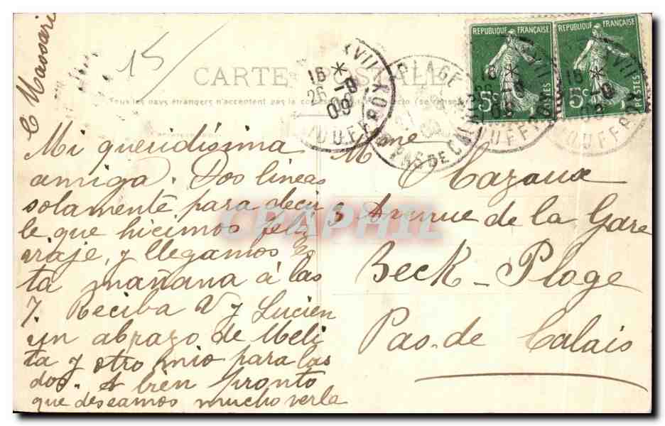 CPA Aurillac Le Viaduc Le Cantal Pittoresque — Rückseite