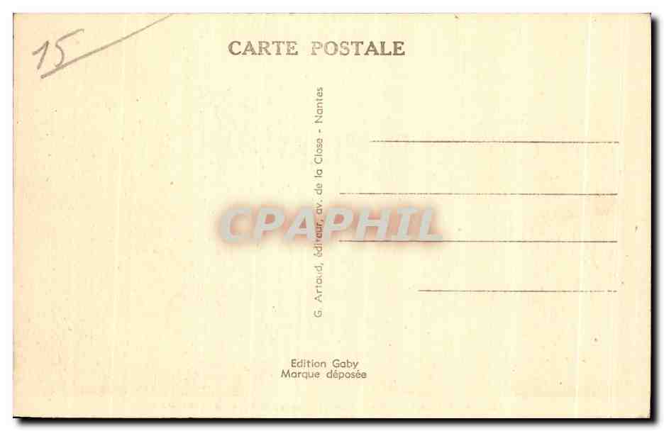 CPA Aurillac Palais de Justice et Avenue de la Republique — Verso
