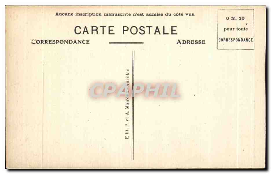 Cathédrale St-Géraud - Aurillac - Cantal — Édition P. et A. Malreux — Verso