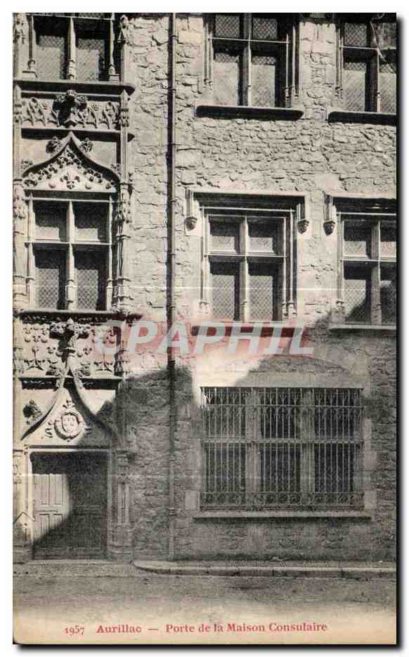 CPA Aurillac Porte de la Maison Consulaire